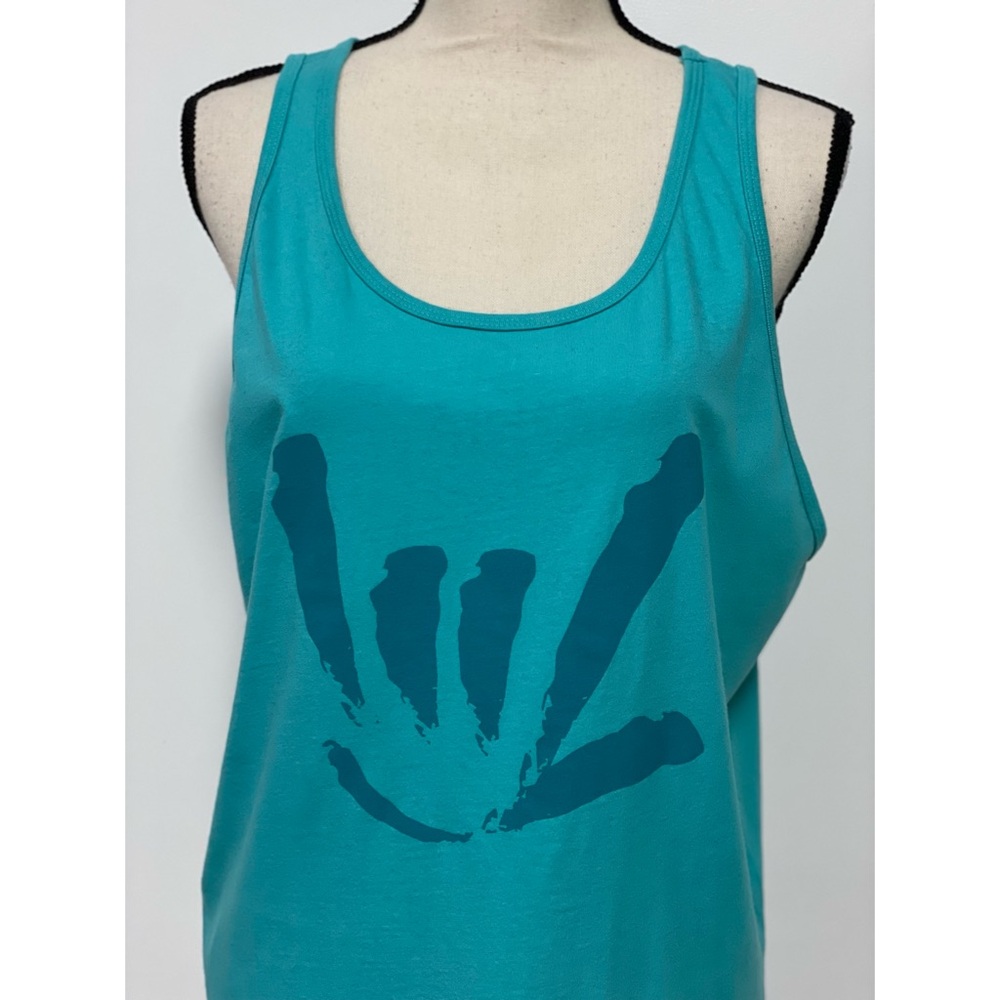 By Mara ILY Sign Tank Top Blue Size L - Picture 2 of 4